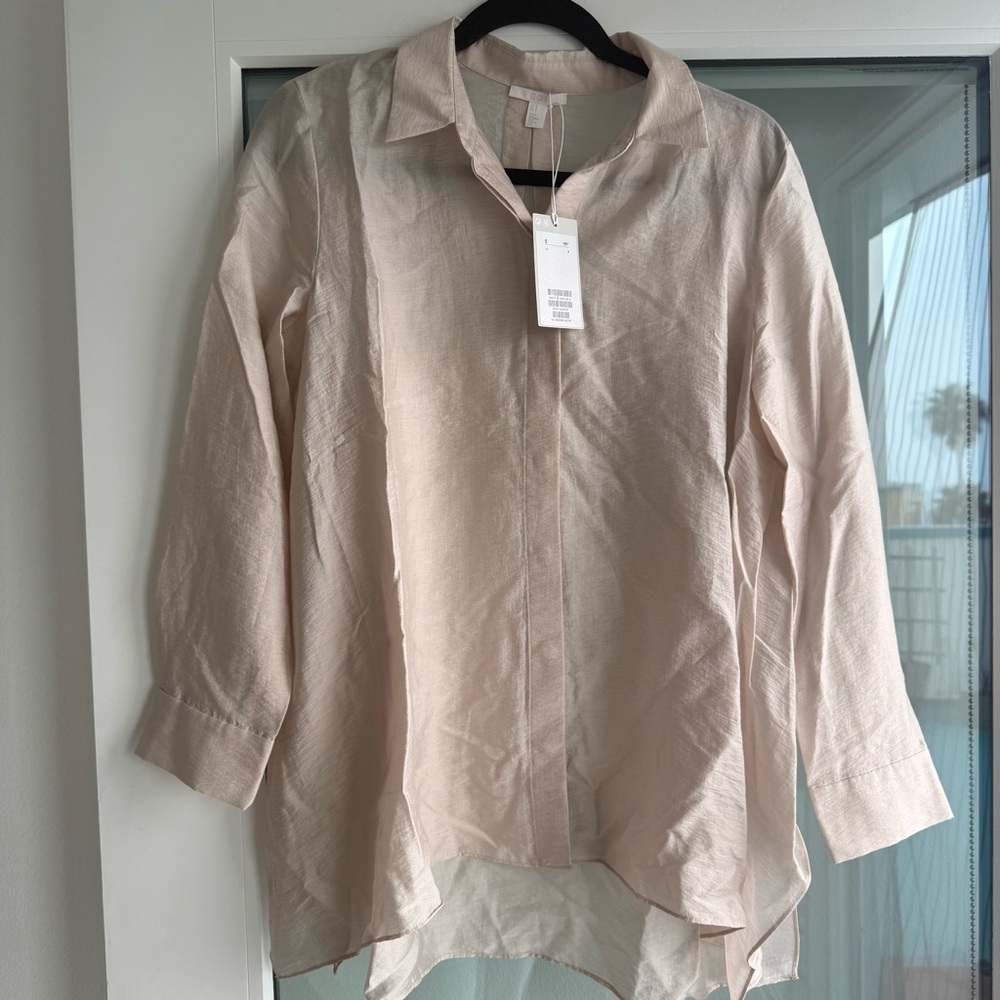 COS shirt, beige, sz 8, NWT